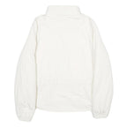 LACOSTE Womens White Jacket UK 16 Polyester Blend Plain Zip Closure Casual