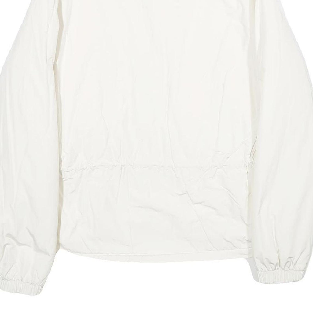 LACOSTE Womens White Jacket UK 16 Polyester Blend Plain Zip Closure Casual