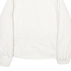 LACOSTE Womens White Jacket UK 16 Polyester Blend Plain Zip Closure Casual