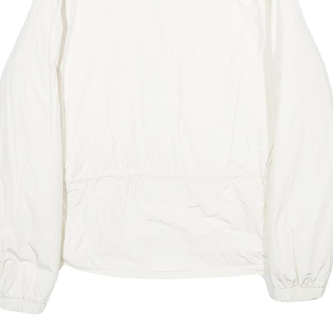 LACOSTE Womens White Jacket UK 16 Polyester Blend Plain Zip Closure Casual