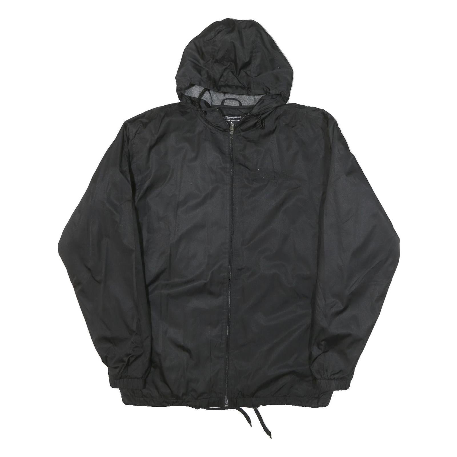 CHAMPION Mens Black Issaquah Cheer Hooded Jacket M Polyester Blend Zip Outdoor