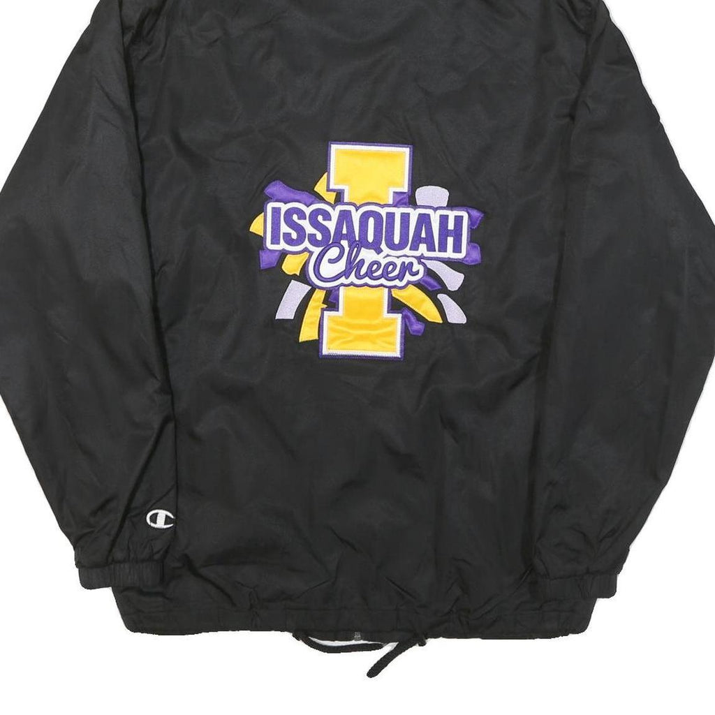 CHAMPION Mens Black Issaquah Cheer Hooded Jacket M Polyester Blend Zip Outdoor