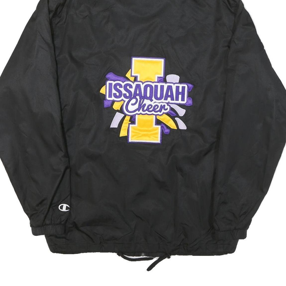CHAMPION Mens Black Issaquah Cheer Hooded Jacket M Polyester Blend Zip Outdoor