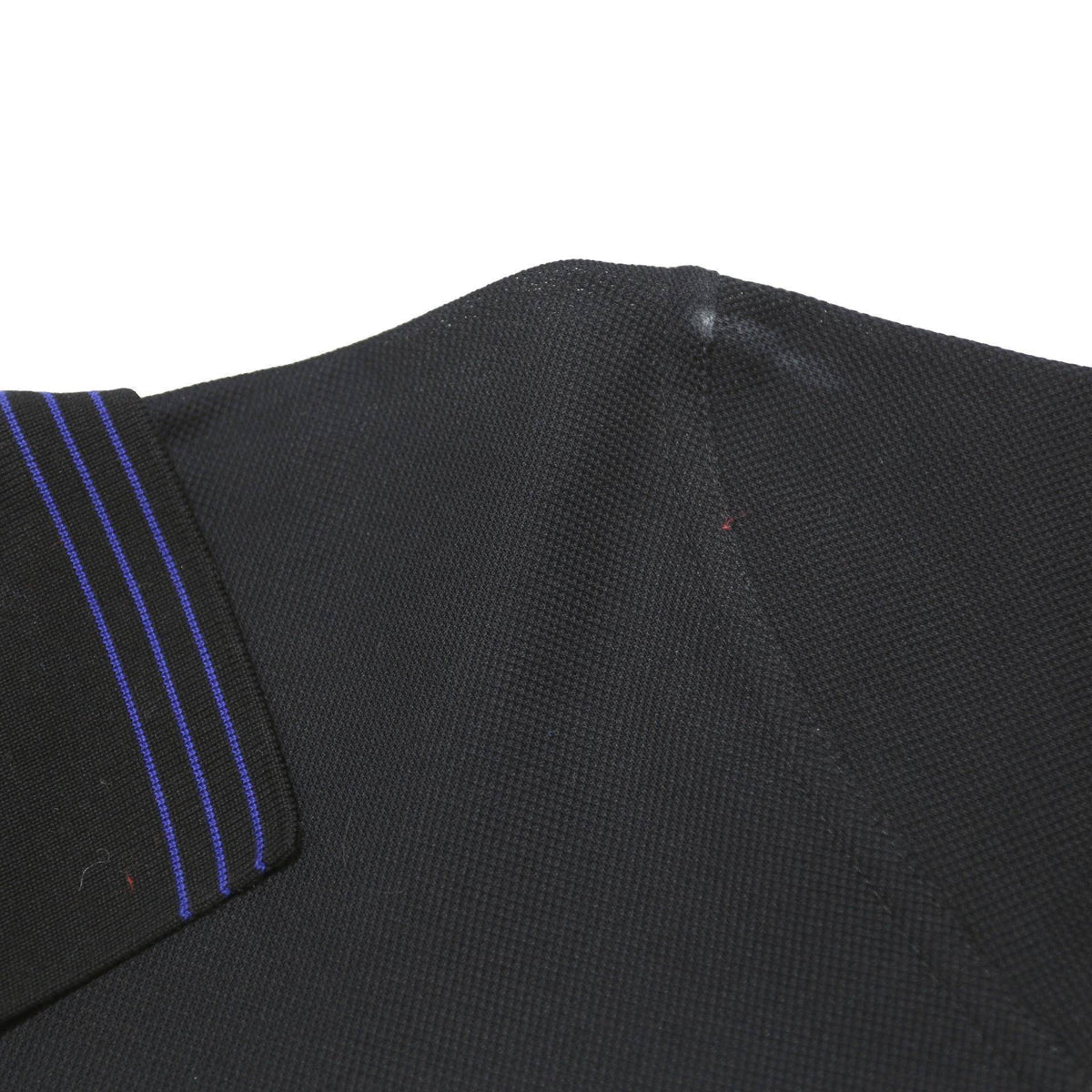 SAINT LAURENT Mens Black Polo Shirt S Cotton Embroidered Script Short Sleeve