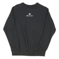 CHAMPION Womens Black Crew Neck XS Cotton Blend Sweatshirt Logo Embroidered