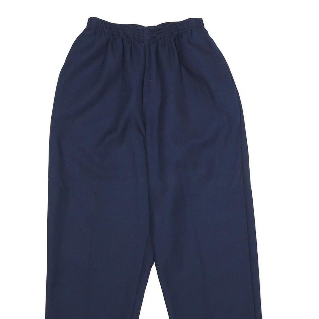 ALFRED DUNNER Womens Classic Navy Blue Trousers W22 L27 Elasticated Waist Plain