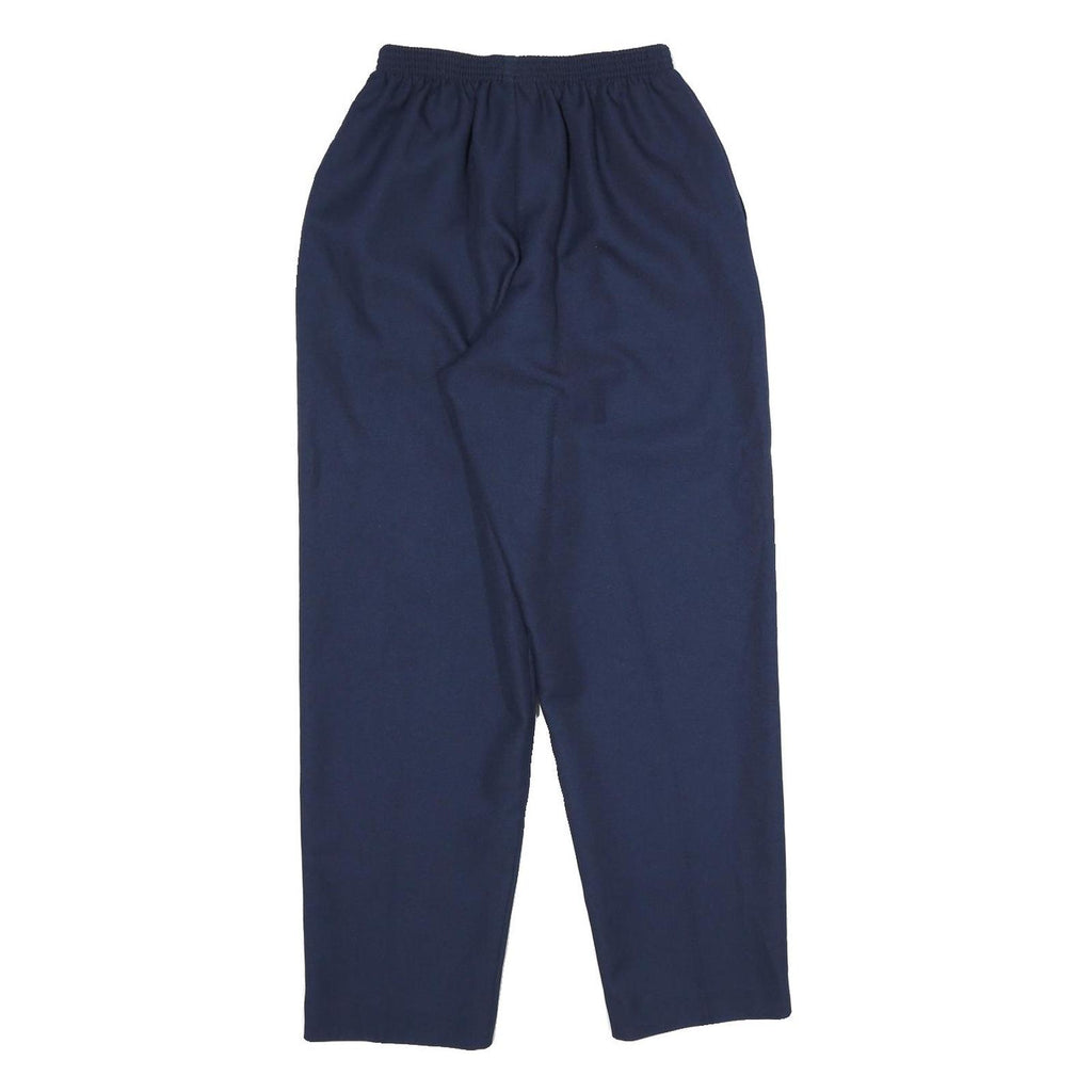ALFRED DUNNER Womens Classic Navy Blue Trousers W22 L27 Elasticated Waist Plain