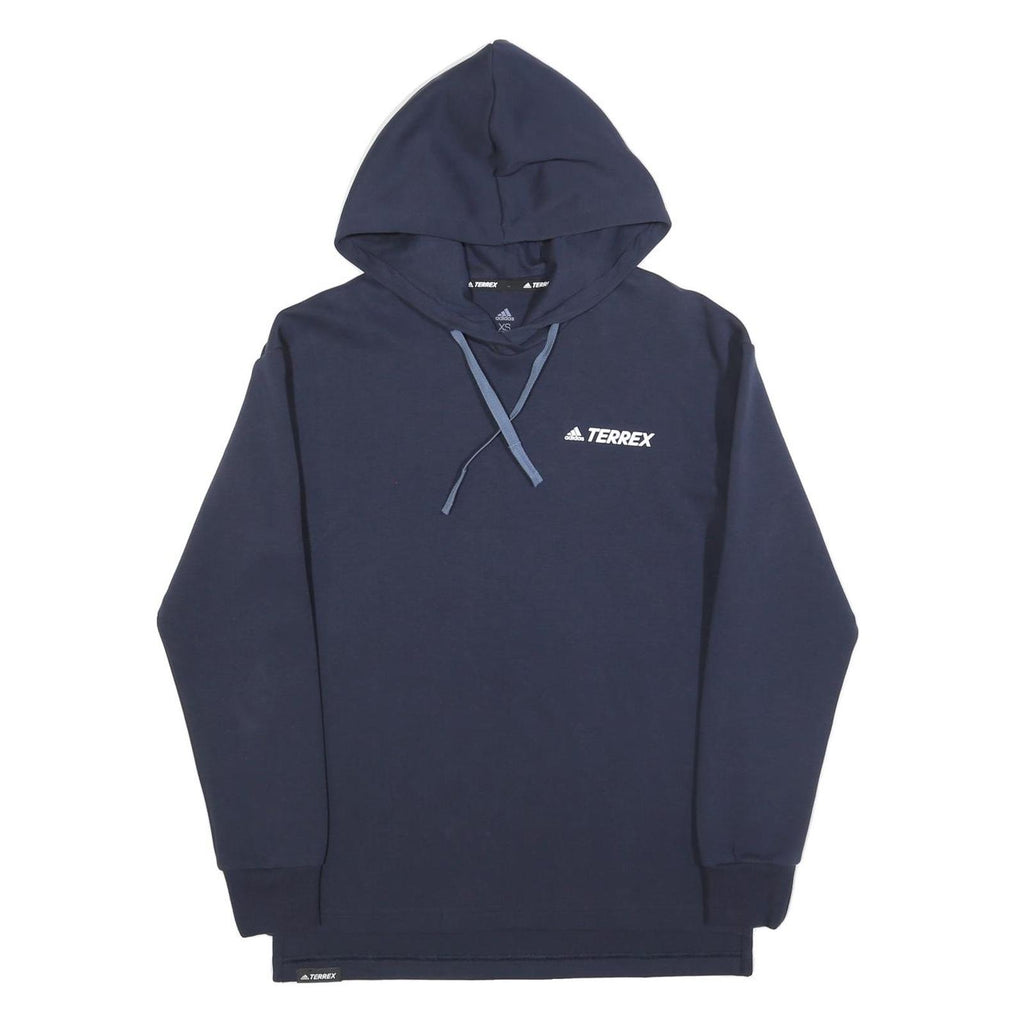 ADIDAS Womens Navy Blue Terrex Pullover Hoodie XS Lightweight Sportswear