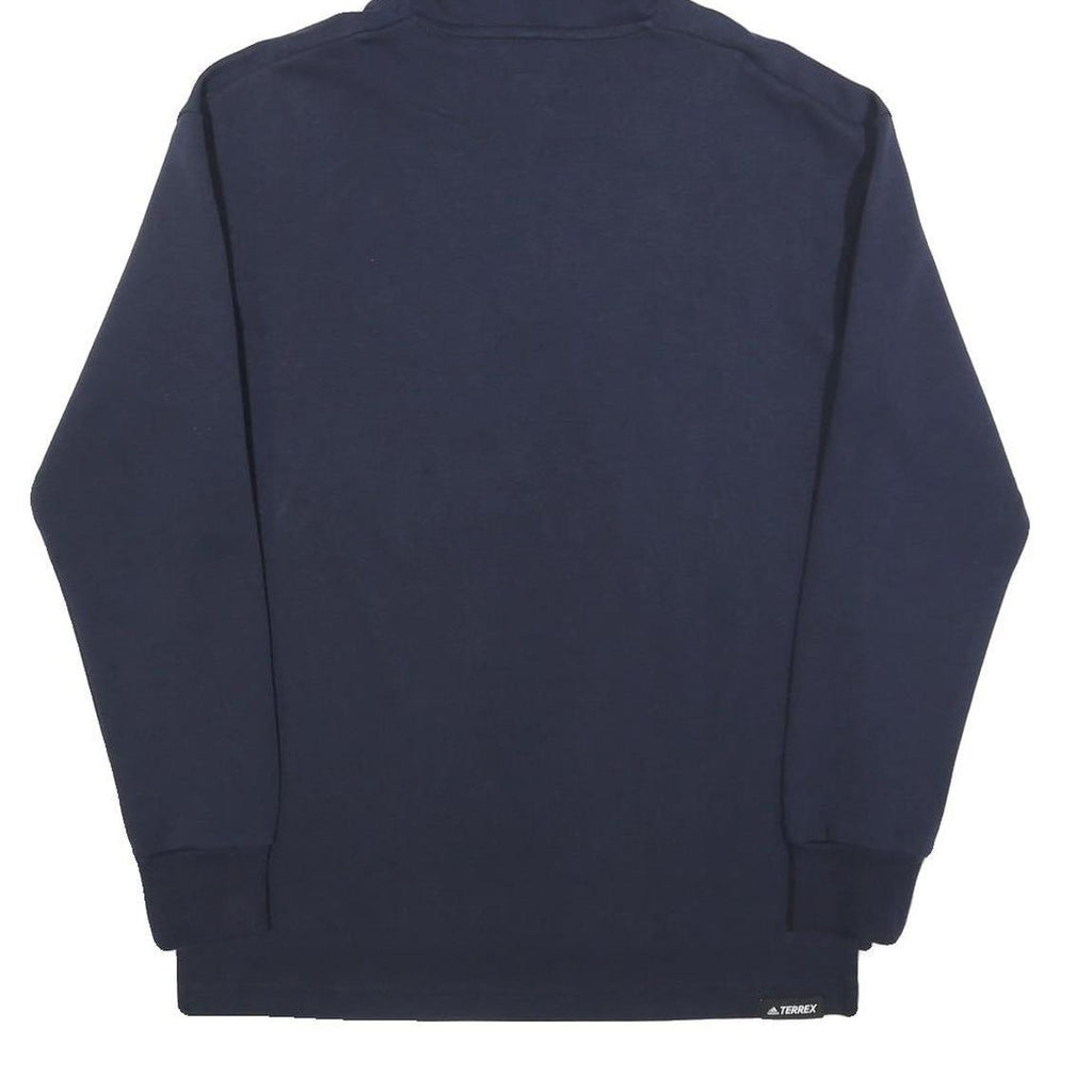 ADIDAS Womens Navy Blue Terrex Pullover Hoodie XS Lightweight Sportswear