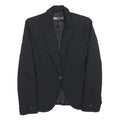 ZARA Womens Black Classic Jacket S Polyester Blend Button Plain Elegant