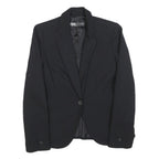 ZARA Womens Black Classic Jacket S Polyester Blend Button Plain Elegant