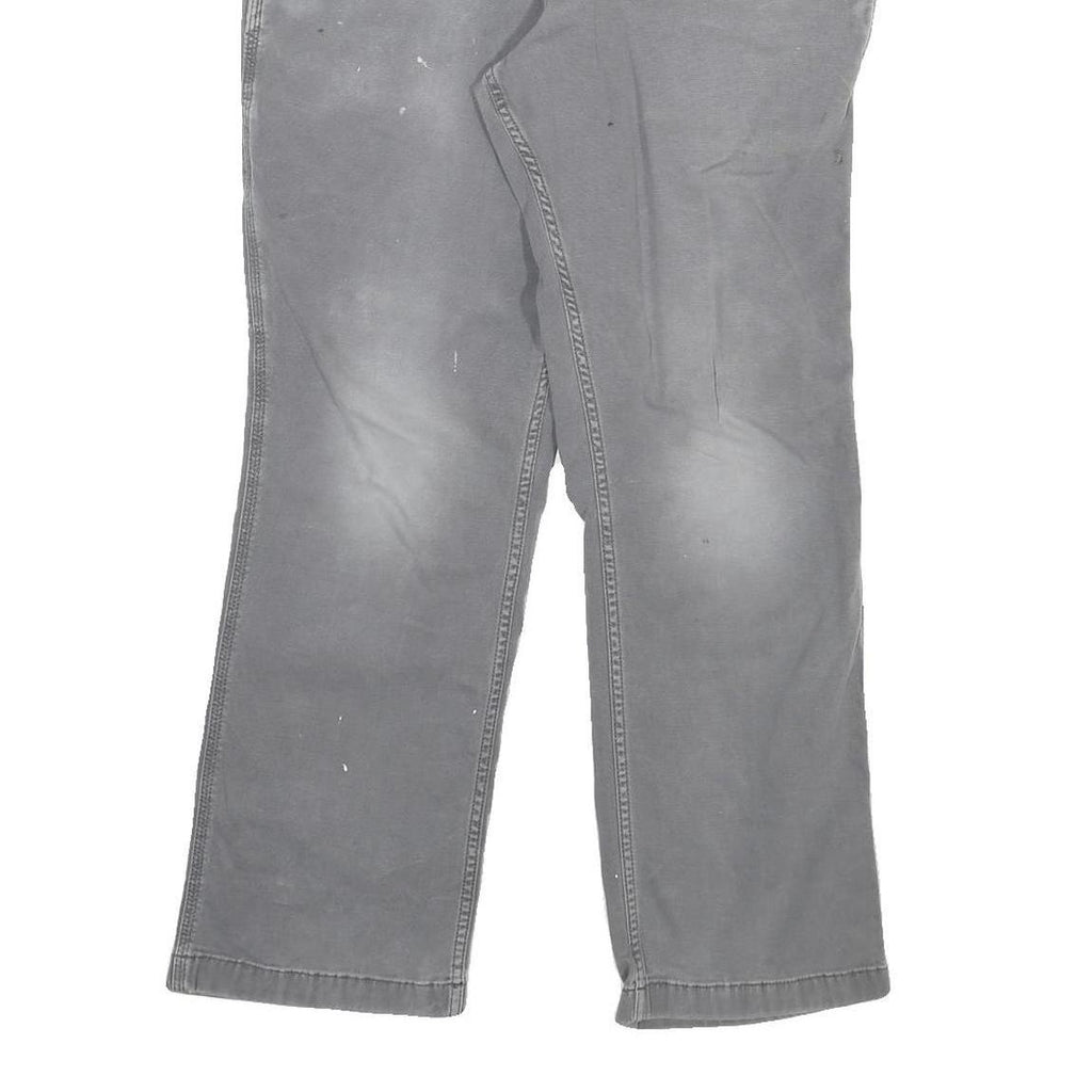 CARHARTT Mens Cotton Blend Grey Relaxed Fit Straight Leg Trousers W32 L28