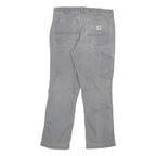 CARHARTT Mens Cotton Blend Grey Relaxed Fit Straight Leg Trousers W32 L28