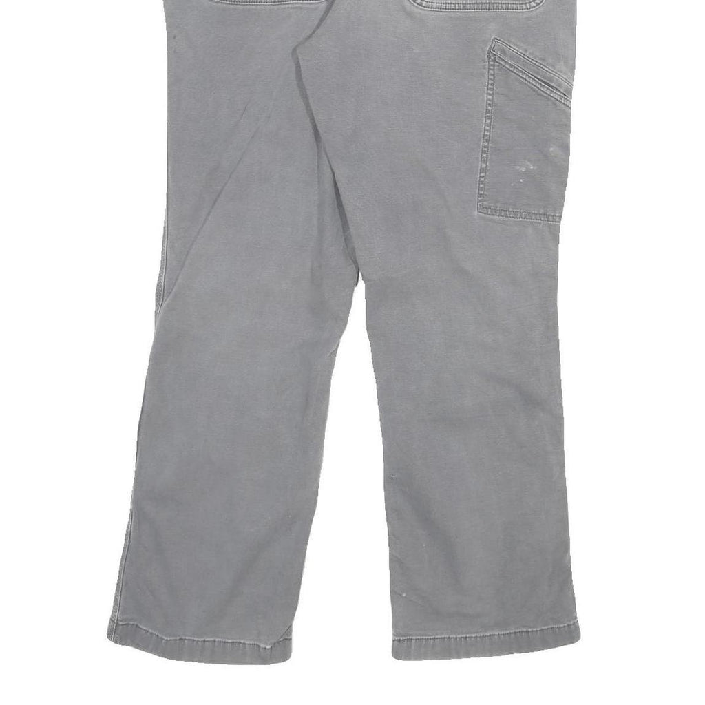 CARHARTT Mens Cotton Blend Grey Relaxed Fit Straight Leg Trousers W32 L28