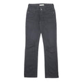 LEVI'S 470 Womens Jeans Black Regular Straight Denim W27 L32 Zip