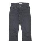 LEVI'S 470 Womens Jeans Black Regular Straight Denim W27 L32 Zip