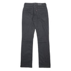 LEVI'S 470 Womens Jeans Black Regular Straight Denim W27 L32 Zip