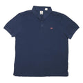 LEVI'S Mens Blue Short Sleeve Polo Shirt L Cotton Blend Casual Basic