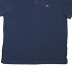 LEVI'S Mens Blue Short Sleeve Polo Shirt L Cotton Blend Casual Basic