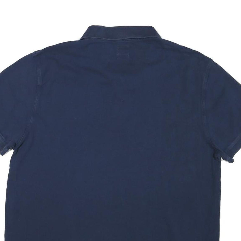 LEVI'S Mens Blue Short Sleeve Polo Shirt L Cotton Blend Casual Basic