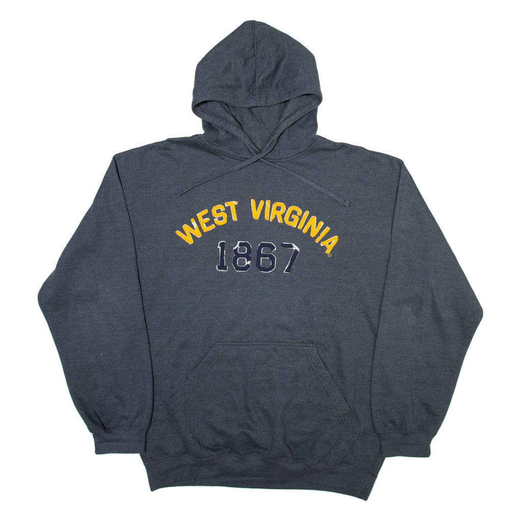 TULTEX West Virginia Mens Grey Hoodie USA XL