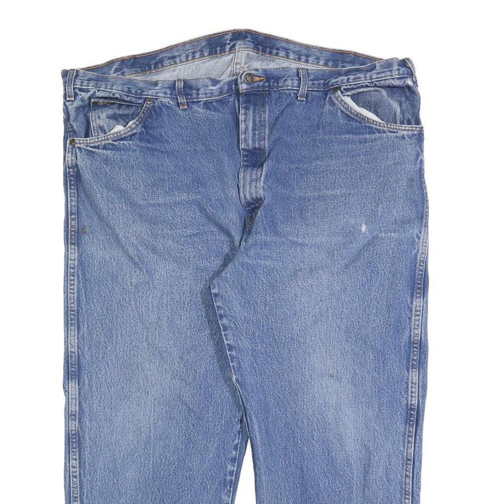 DICKIES Mens Regular Blue Denim Jeans W46 L26 Classic Cotton Blend Zip Pocket