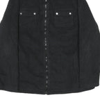 CHAPS Womens Black Jacket XL Polyester Zip Front Plain Casual