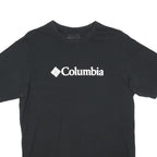 COLUMBIA Mens Black Cotton Blend Logo Graphic T-Shirt M Short Sleeve Crew Neck