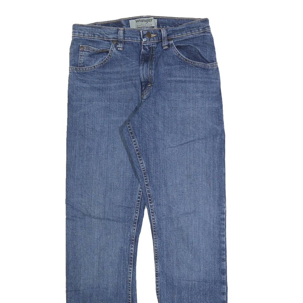 WRANGLER Mens Regular Fit Blue Cotton Denim Jeans W29 L32 Classic Zip Closure