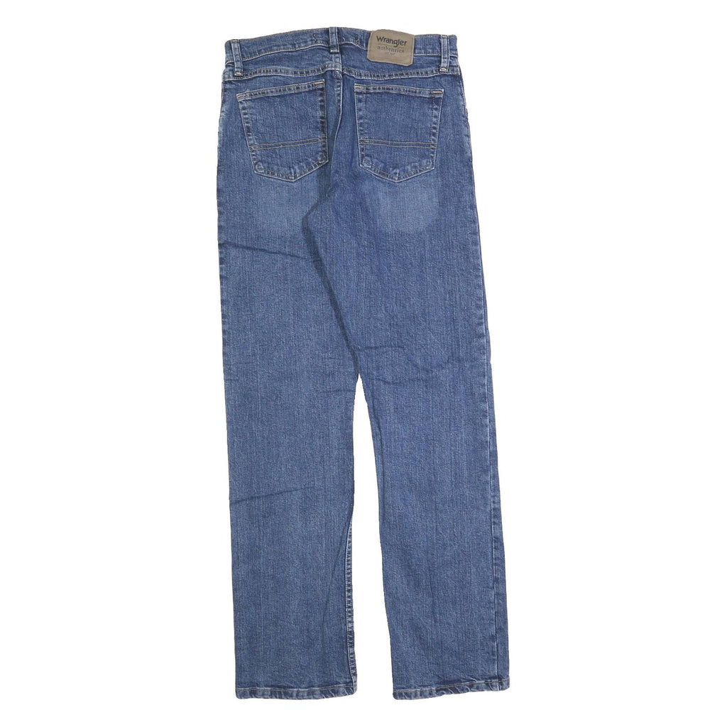 WRANGLER Mens Regular Fit Blue Cotton Denim Jeans W29 L32 Classic Zip Closure