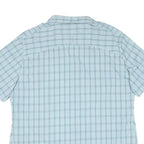 JACK WOLFSKIN Womens Blue Check Shirt 2XL Cotton Blend Lightweight Summer