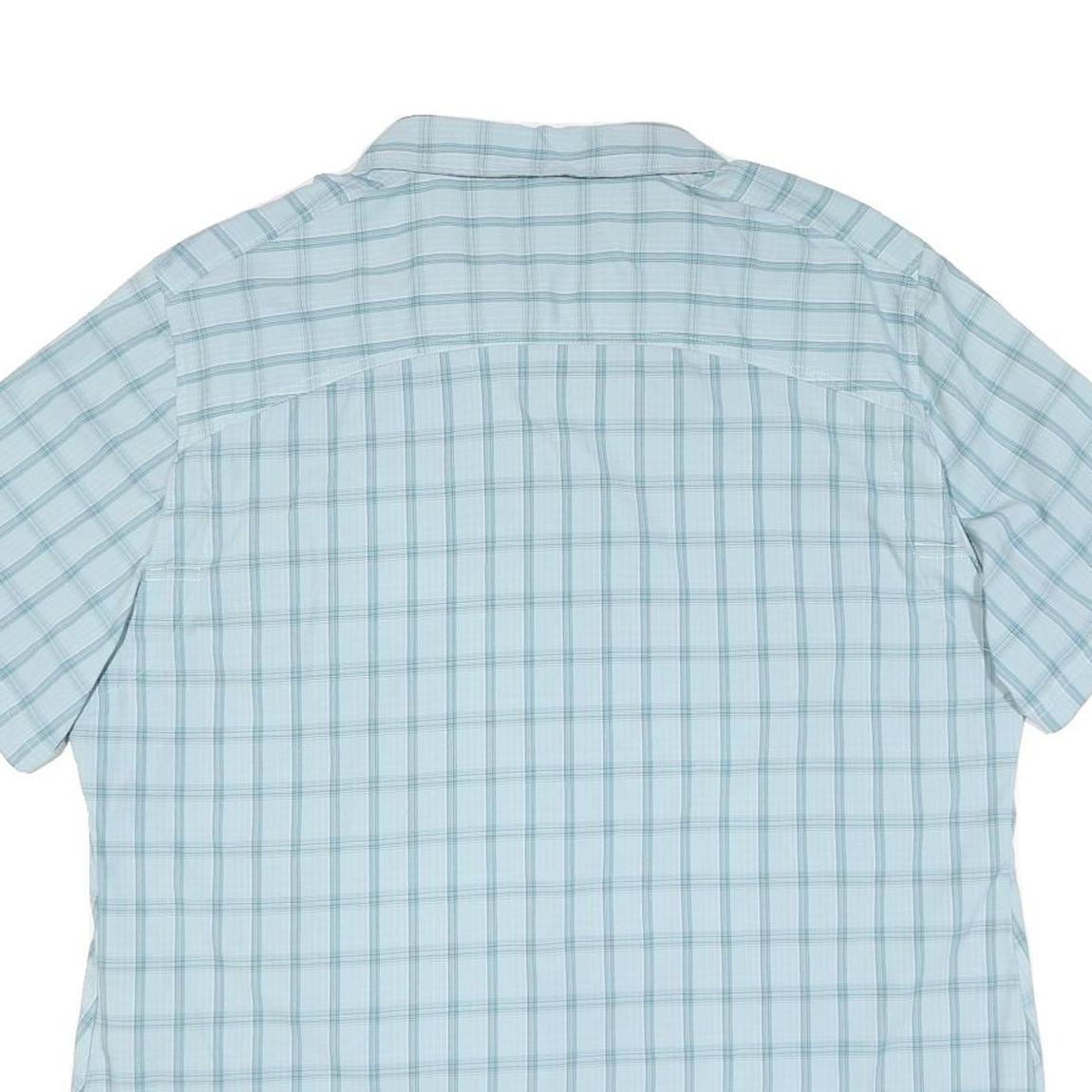 JACK WOLFSKIN Womens Blue Check Shirt 2XL Cotton Blend Lightweight Summer