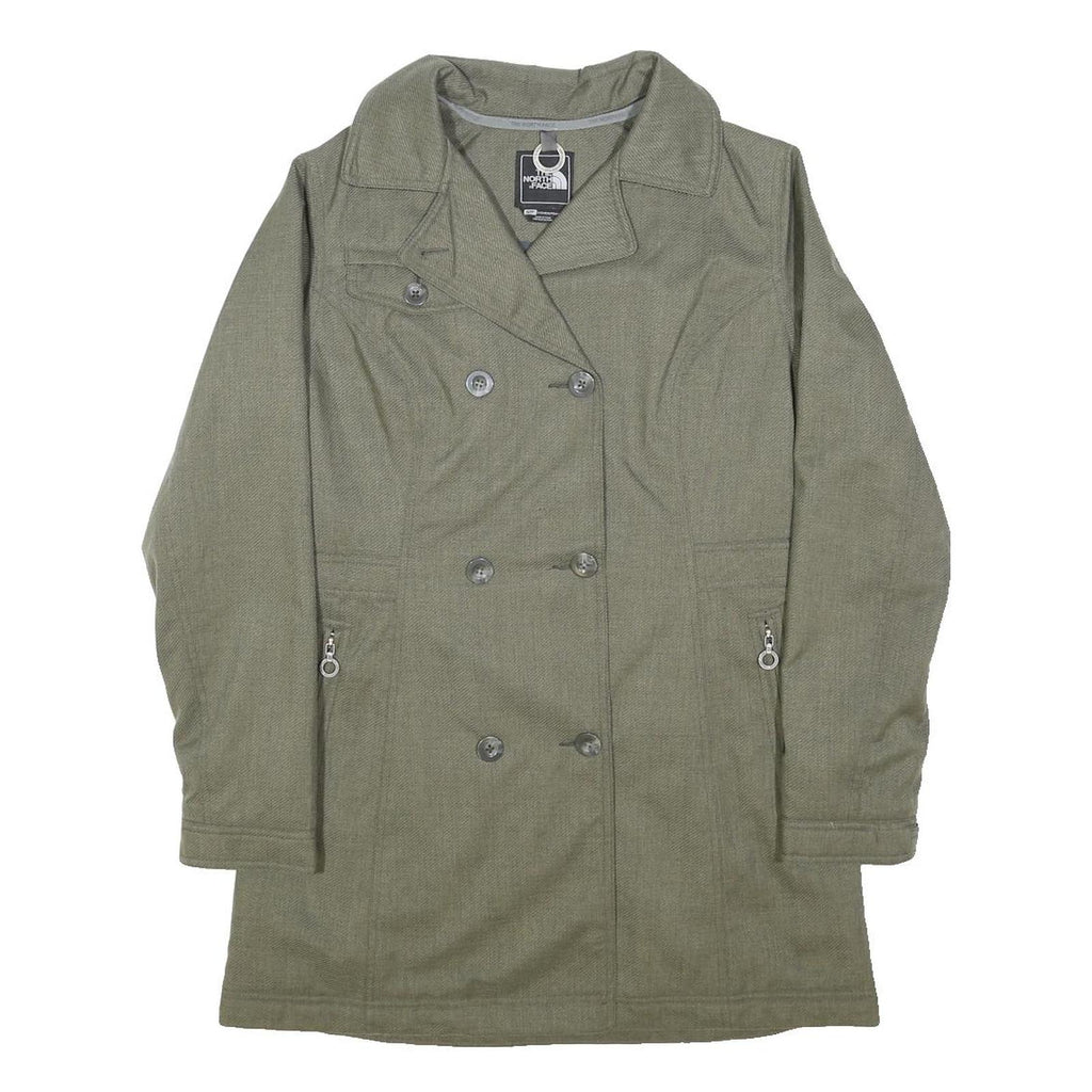 THE NORTH FACE Womens Green Cotton Blend Coat S Herringbone Classic Zip Jacket