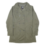 THE NORTH FACE Womens Green Cotton Blend Coat S Herringbone Classic Zip Jacket