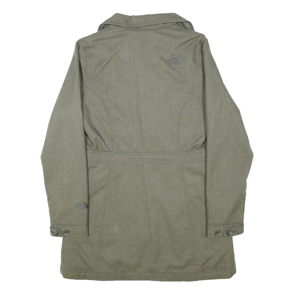 THE NORTH FACE Womens Green Cotton Blend Coat S Herringbone Classic Zip Jacket