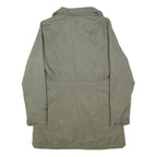 THE NORTH FACE Womens Green Cotton Blend Coat S Herringbone Classic Zip Jacket