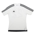 ADIDAS Womens White & Black Sports T-Shirt S Short Sleeve Crew Neck Polyester