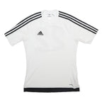 ADIDAS Womens White & Black Sports T-Shirt S Short Sleeve Crew Neck Polyester