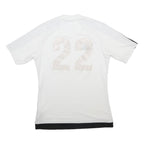 ADIDAS Womens White & Black Sports T-Shirt S Short Sleeve Crew Neck Polyester