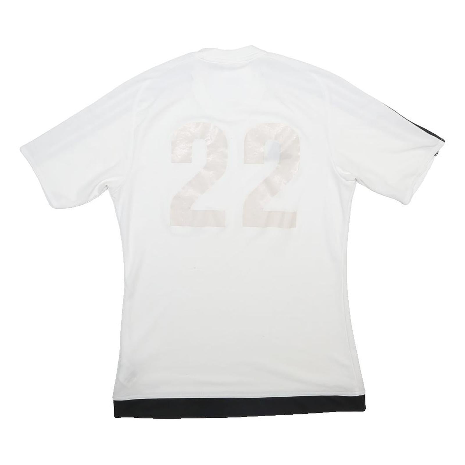 ADIDAS Womens White & Black Sports T-Shirt S Short Sleeve Crew Neck Polyester