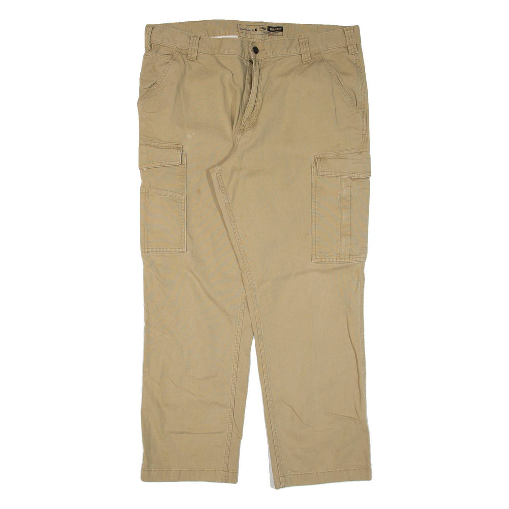CARHARTT Cargo Workwear Mens Trousers Beige Relaxed Straight W38 L30