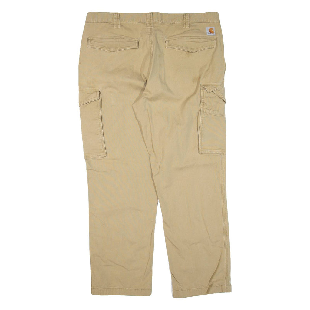CARHARTT Cargo Workwear Mens Trousers Beige Relaxed Straight W38 L30
