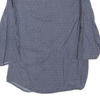 NAPAPIJRI Womens Blue Printed Top 3/4 Sleeve V-Neck Size S Lightweight