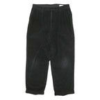 LINEA NATURALE Mens Cotton Blend Black Relaxed Straight Trousers W32 L28 Casual