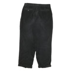 LINEA NATURALE Mens Cotton Blend Black Relaxed Straight Trousers W32 L28 Casual