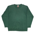 MICKEY INC Mens Green Sweater Crew Neck L Classic Cotton Blend Sweatshirt