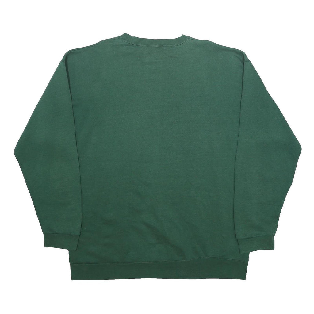 MICKEY INC Mens Green Sweater Crew Neck L Classic Cotton Blend Sweatshirt