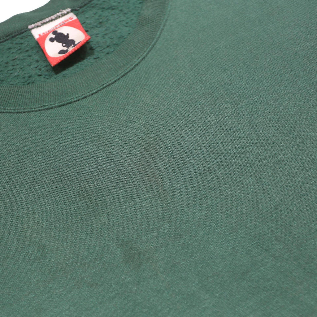 MICKEY INC Mens Green Sweater Crew Neck L Classic Cotton Blend Sweatshirt