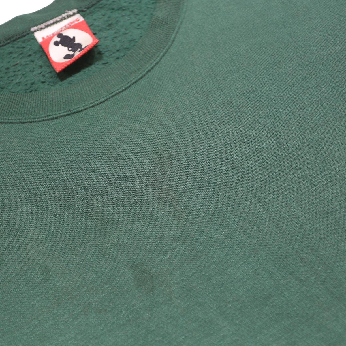 MICKEY INC Mens Green Sweater Crew Neck L Classic Cotton Blend Sweatshirt