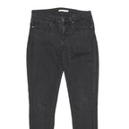 LEVI'S 711 Skinny Womens Jeans Black Slim Denim Raw W27 L32 Stretch Comfort